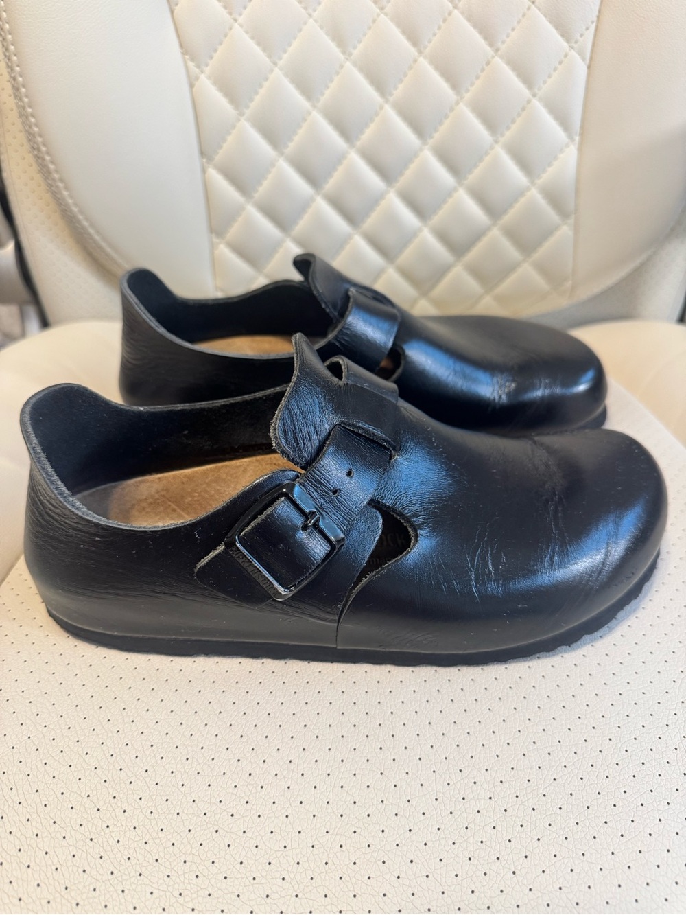 Birkenstock London Black Leather Closed Toe Shoes EU 39 L8 M6